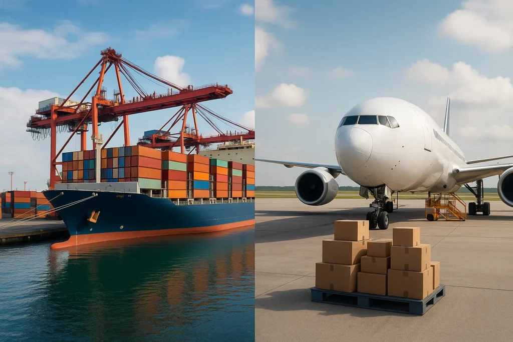 sea freight and air freight transport comparison
