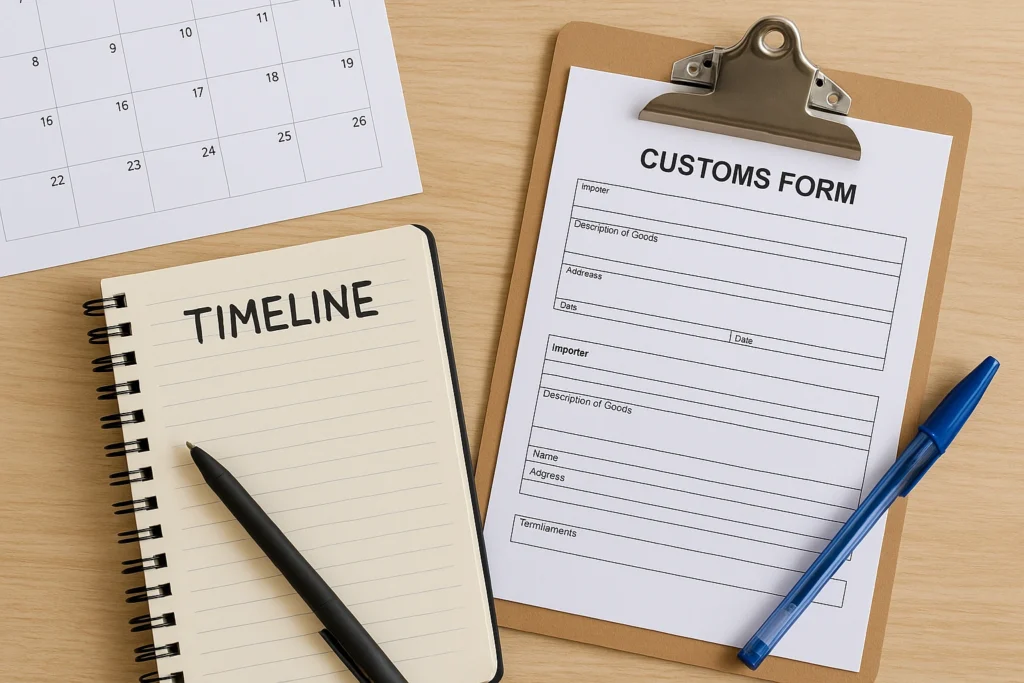 Your First Step: Timeline Planning and Customs Forms